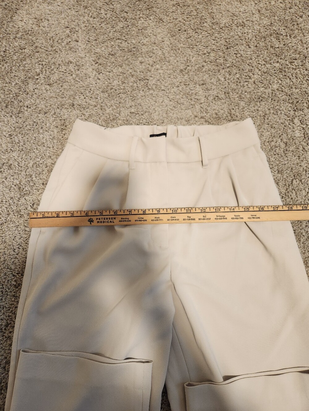 NWT Quince Stretch Crepe Pleated Wide Leg Pants Size 6 In Sand - Picture 8 of 12
